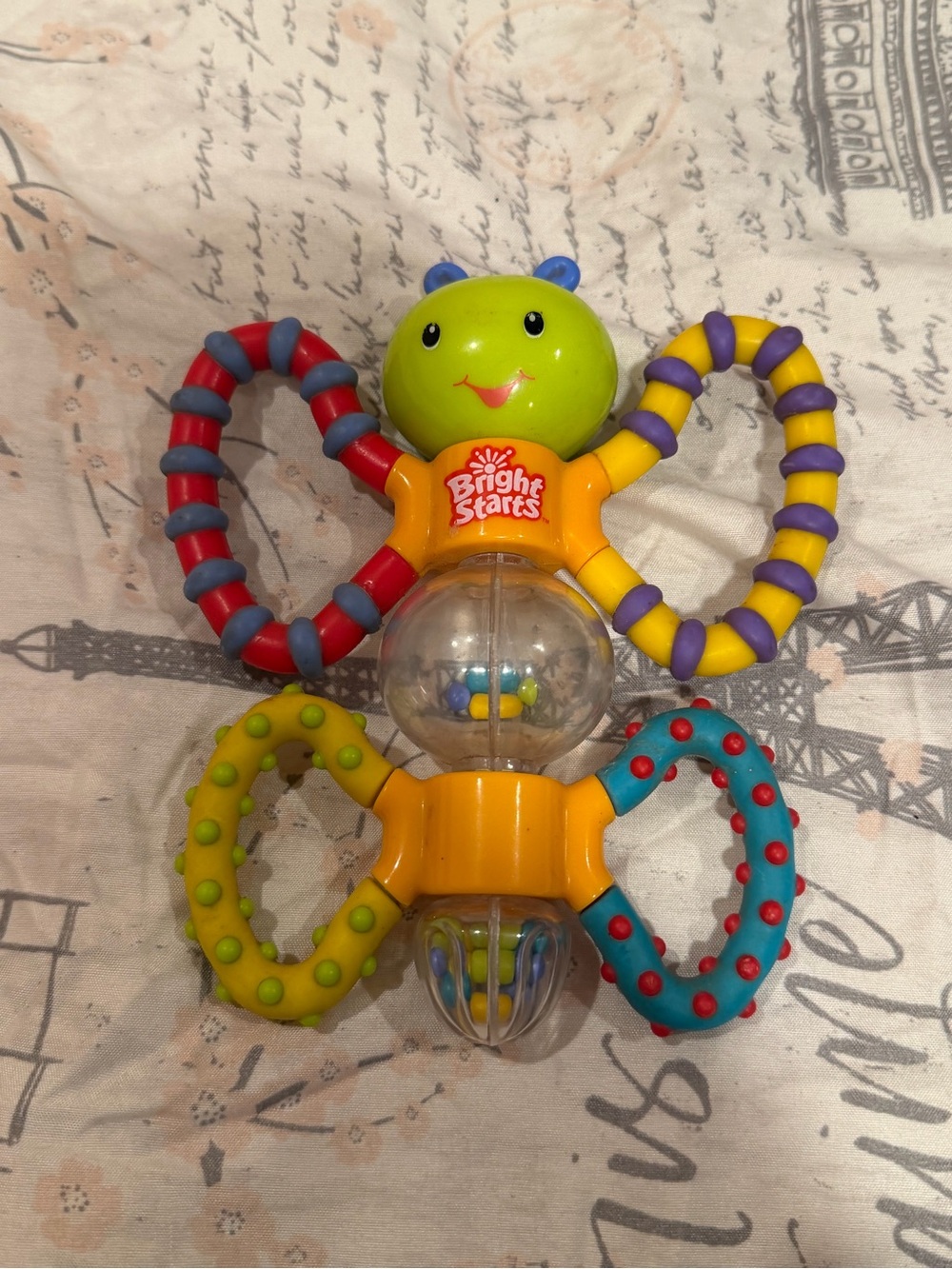 ⭐️ 4/$25.⭐️ Bright StarteMulti-Color Butterfly Teether Rattle Toy
